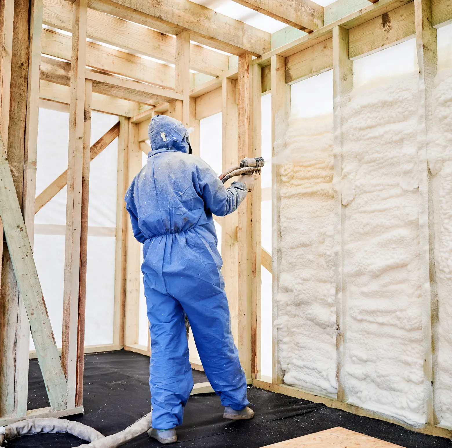 A photo showcasing heavy condensation between windows, a classic sign of insulation issues.