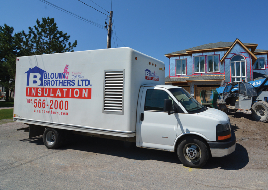 Blouin Brothers Insulation work van